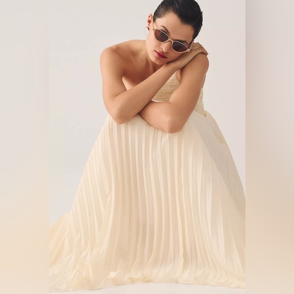 Anthropologie Forever That Girl One-Shoulder Pleated Maxi Dress - Picture 7 of 13